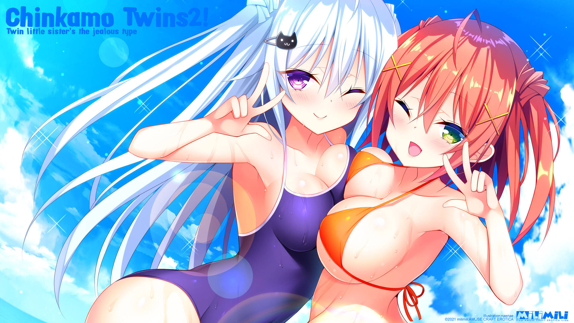 【PC / 汉化】如胶似漆双胞胎2！～夏日炎炎！碧海无边！双子姐妹的欧派对决！～ / ちんかもツインズ2！～夏だ！海だ！ふたごの妹おっぱい対決だ！～-玖黎ACG